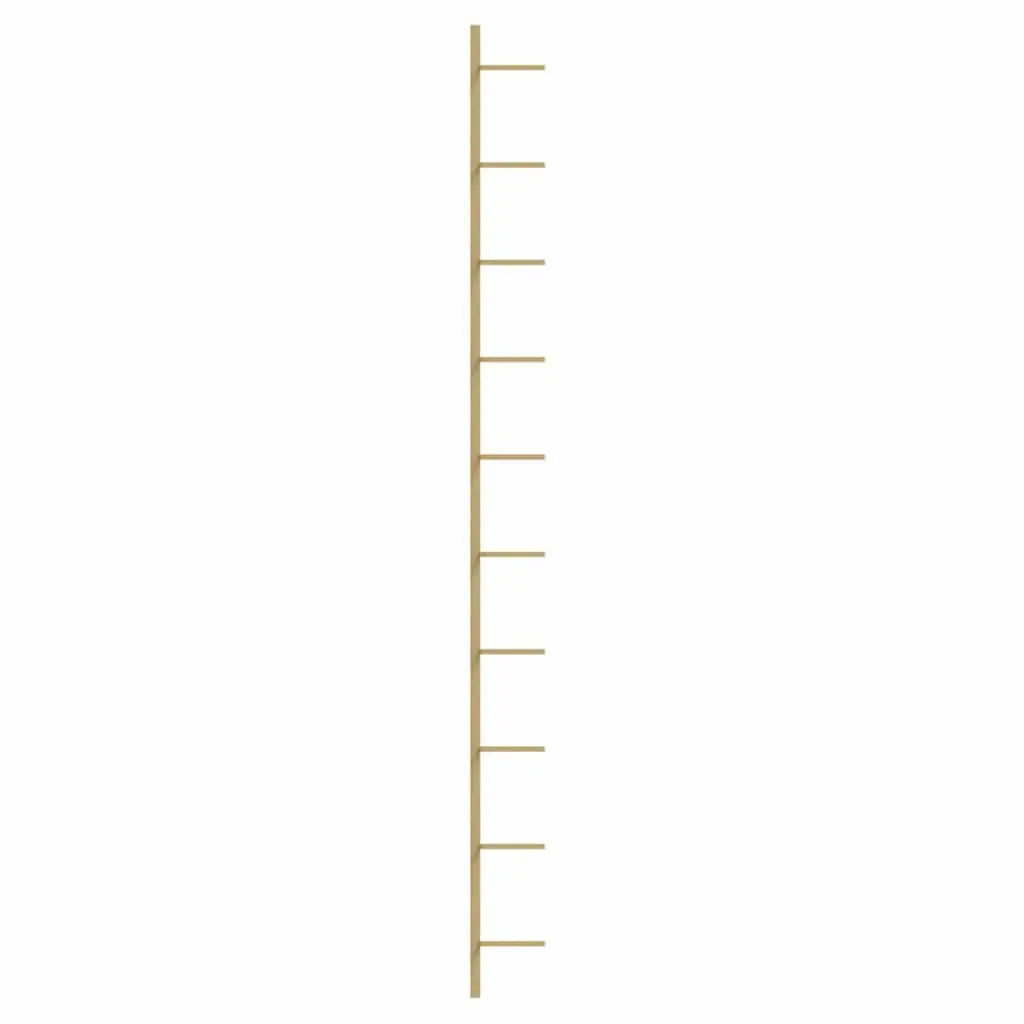 Wall-mounted Wine Rack 10 Bottle Holder Gold Metal