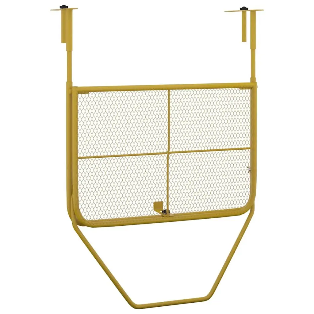 Foldable Balcony Table Outdoor Coffee Side Table 60x40cm Gold Steel