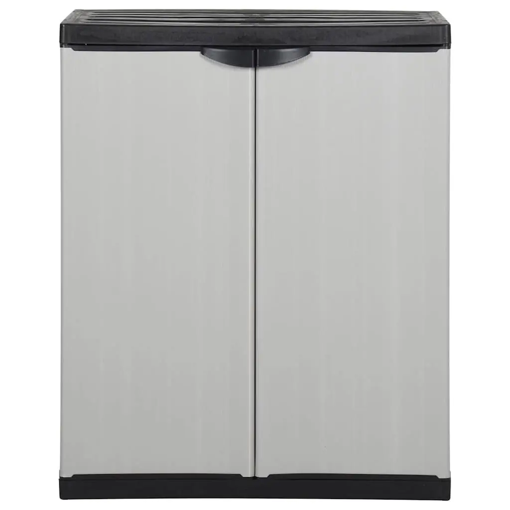 Garden Storage Cabinet Grey Outdoor Patio Deck 1 Shelf