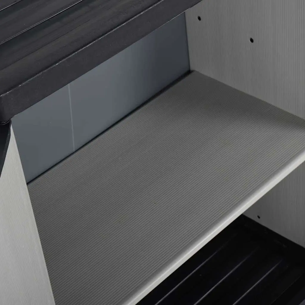 Garden Storage Cabinet Grey Outdoor Patio Deck 1 Shelf
