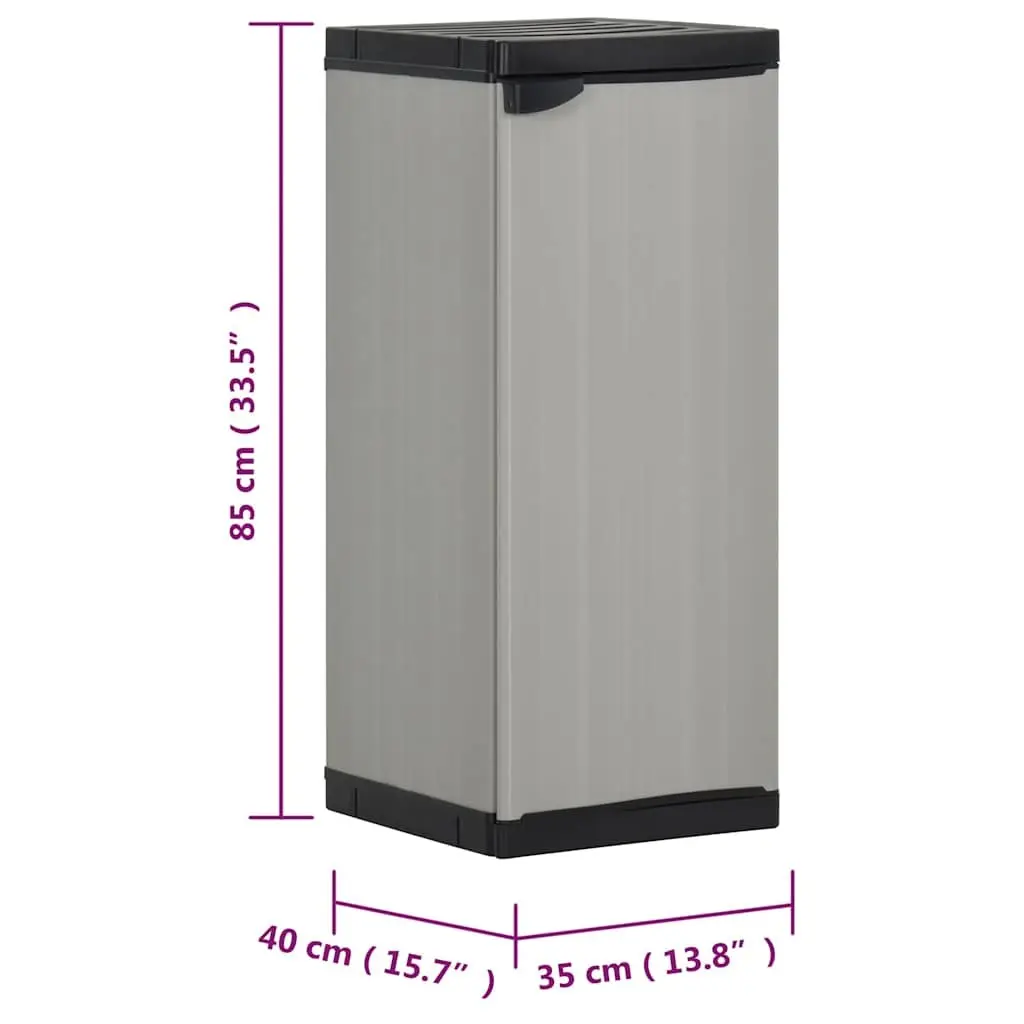 Garden Storage Cabinet Outdoor Organiser 35x40x85cm Grey