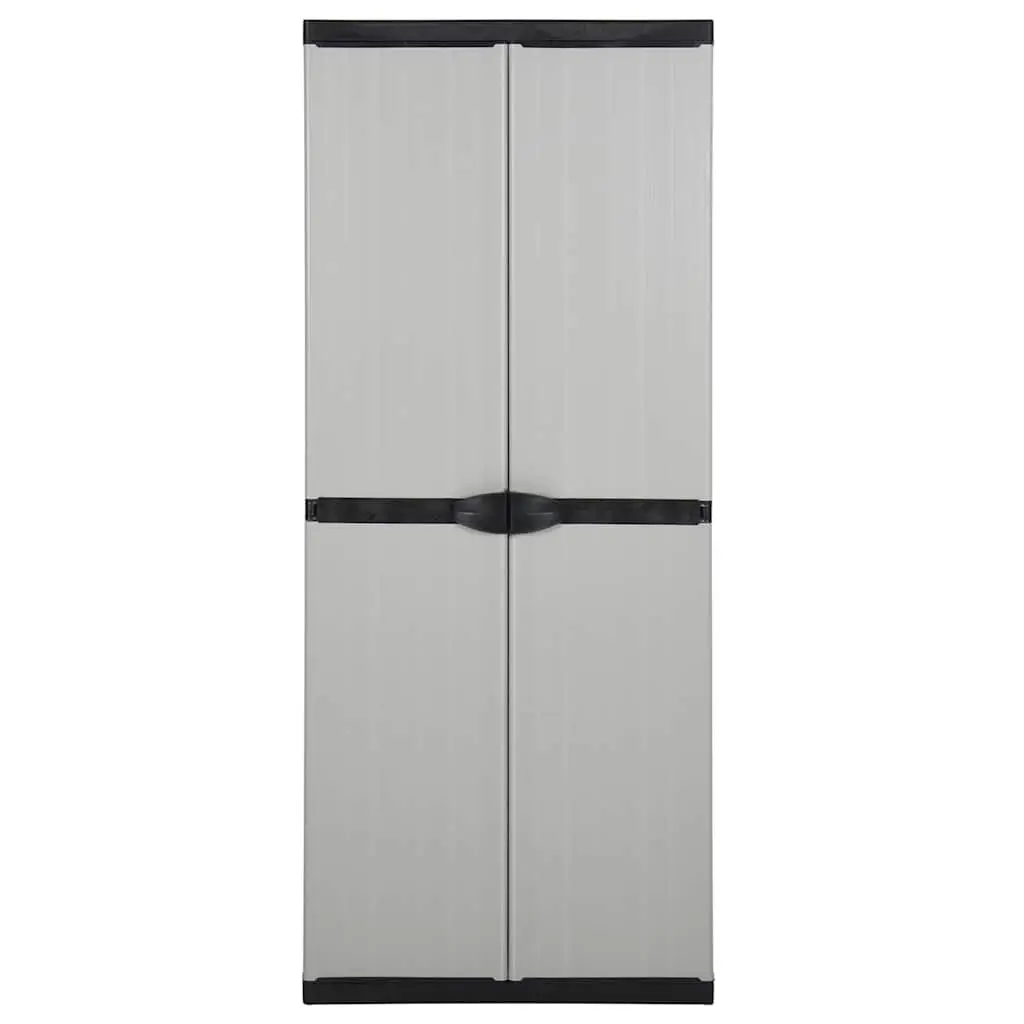 Outdoor Storage Cabinet Grey 3 Shelf Garden Patio Balcony Cupboard
