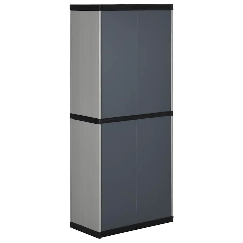 Outdoor Storage Cabinet Grey 3 Shelf Garden Patio Balcony Cupboard