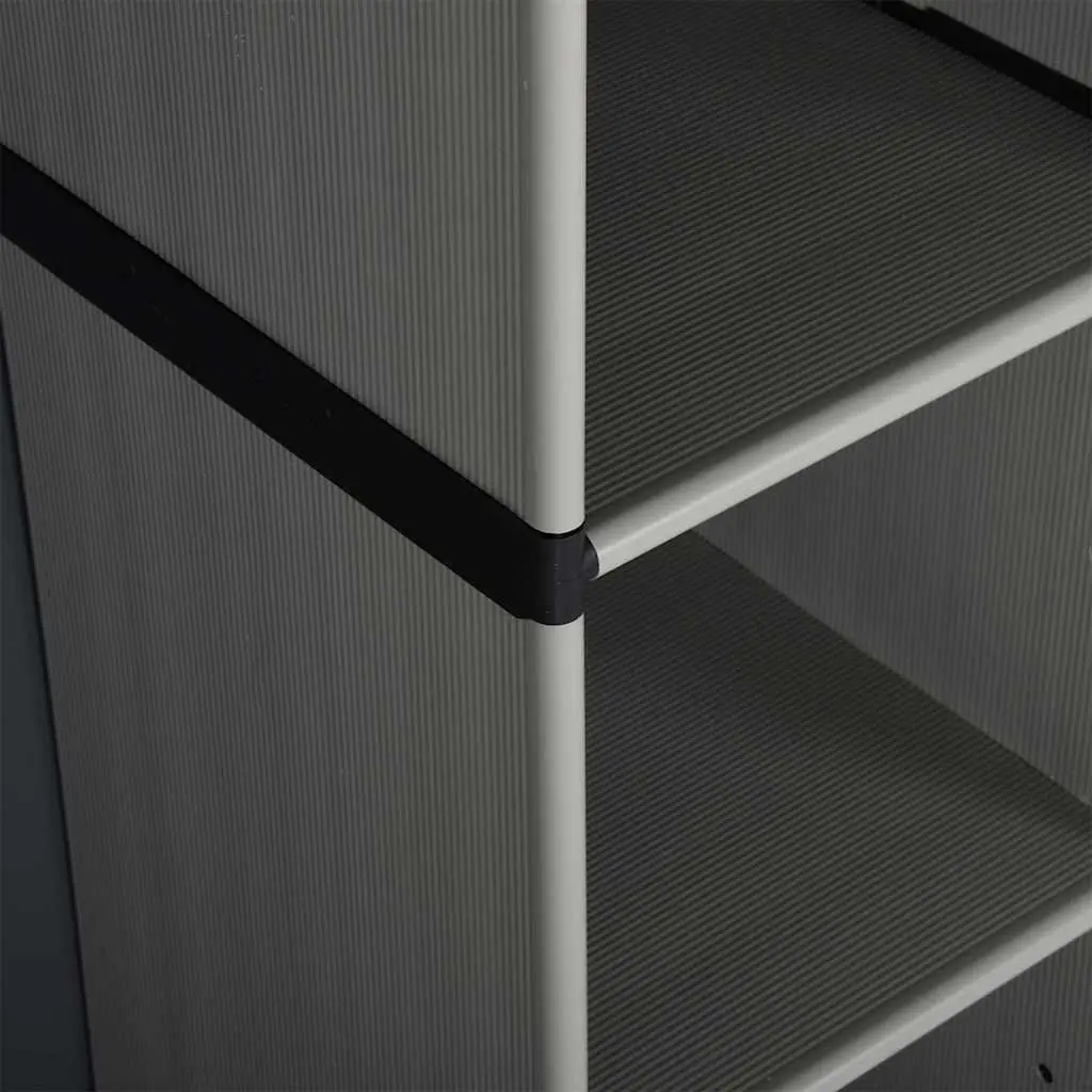 Outdoor Storage Cabinet Grey 3 Shelf Garden Patio Balcony Cupboard