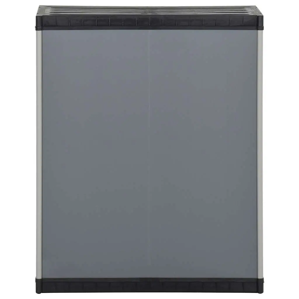 Garden Waste Cabinet Grey Black Outdoor Rubbish Bin Storage Organiser 68 x 40 x 85 cm
