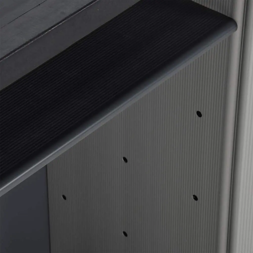 Garden Waste Cabinet Grey Black Outdoor Rubbish Bin Storage Organiser 68 x 40 x 85 cm