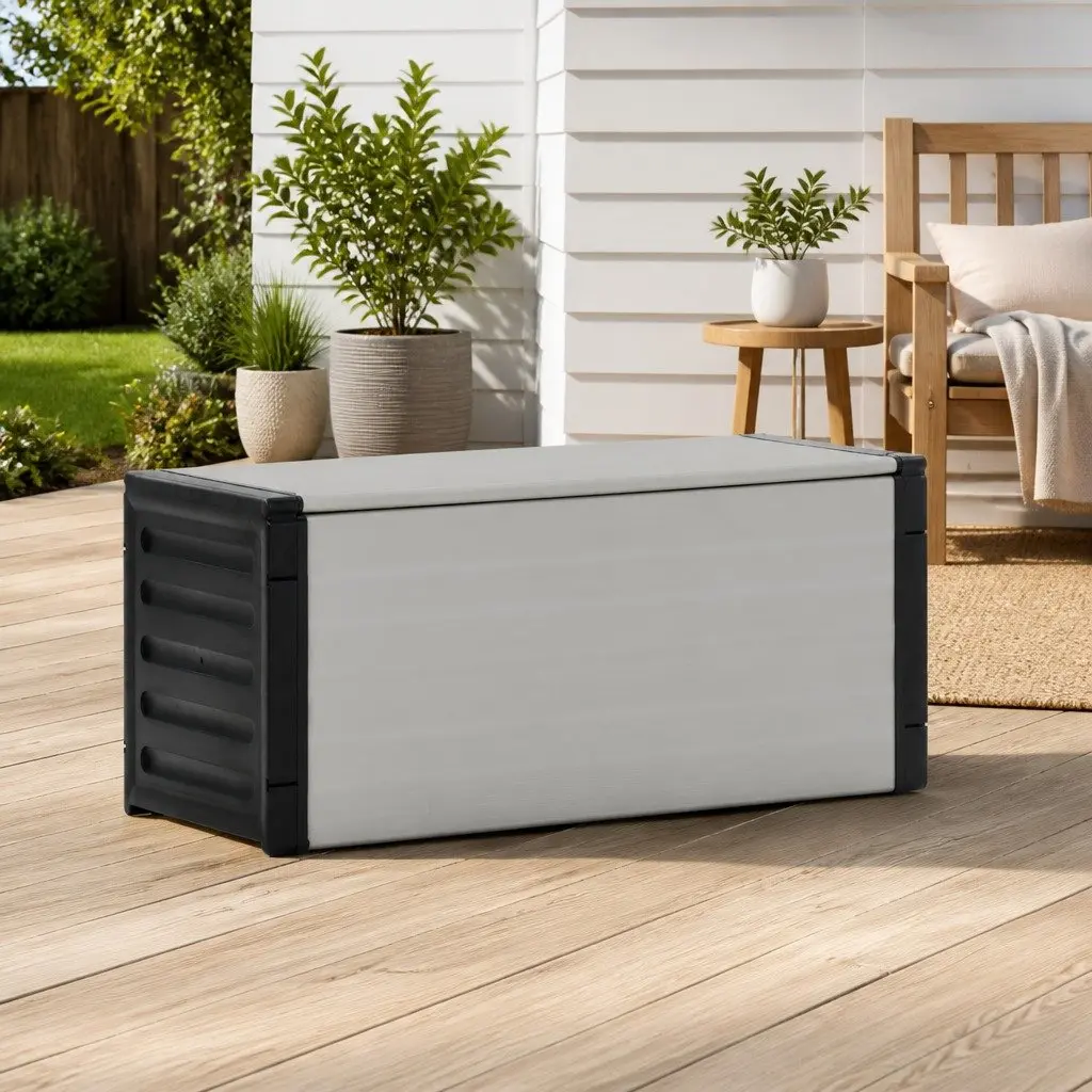 Garden Waste Basket Recycling Bin 85x34x40 cm Grey