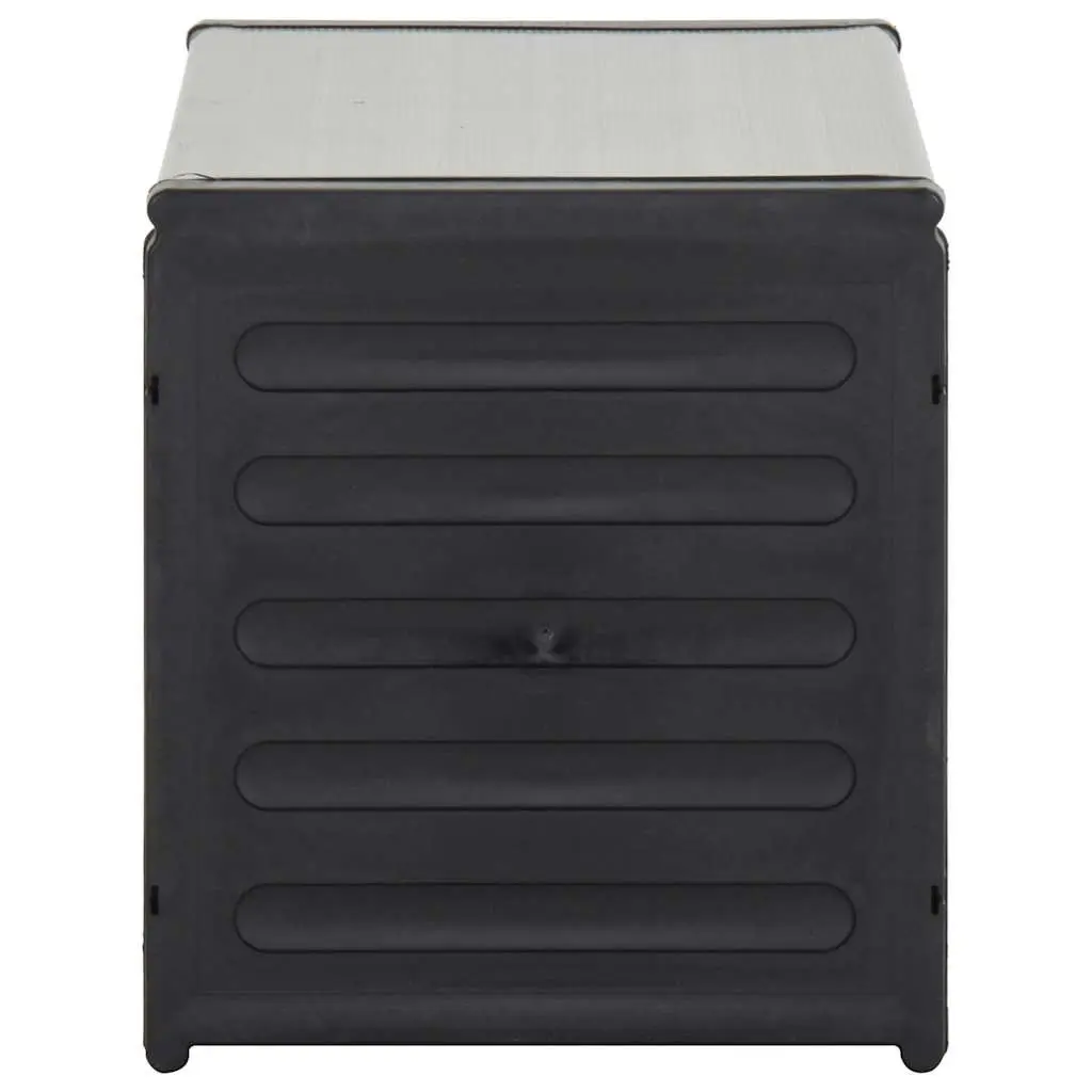 Garden Waste Basket Recycling Bin 85x34x40 cm Grey