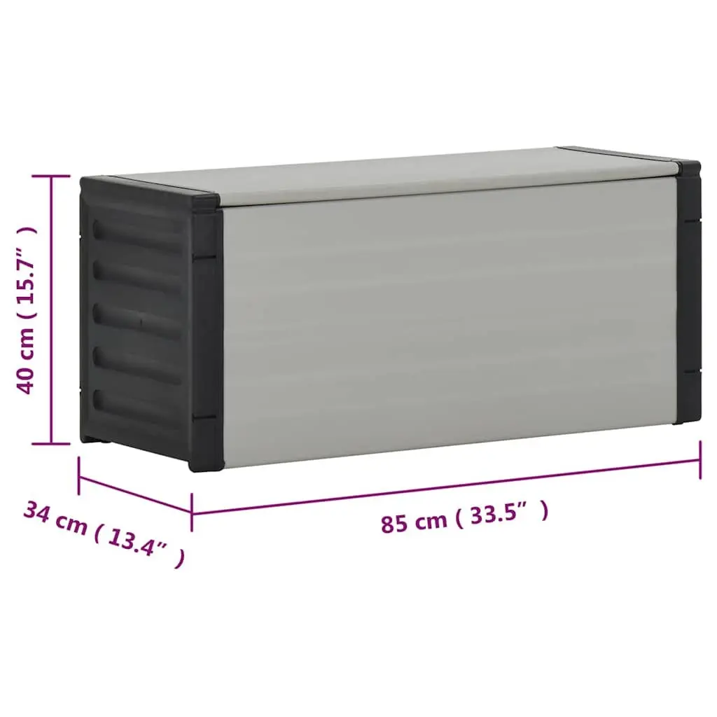 Garden Waste Basket Recycling Bin 85x34x40 cm Grey