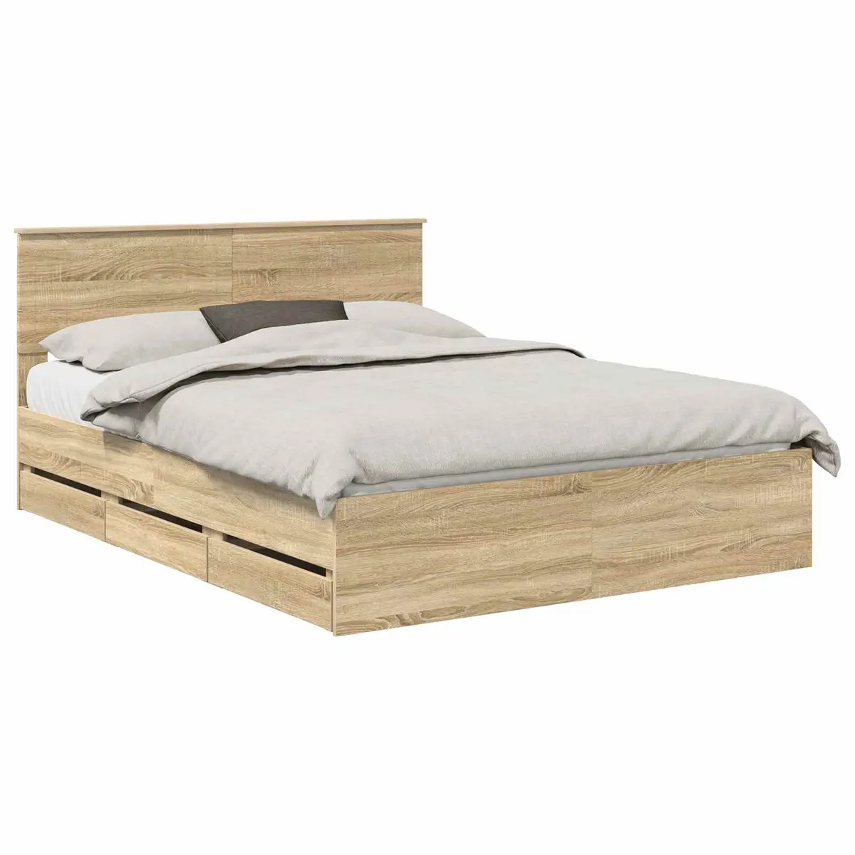 Bed Frame with Storage Drawer for Simplified Living 150 x 200 cm