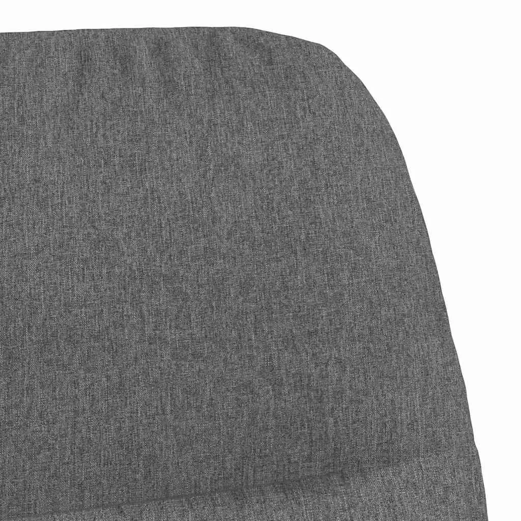 Arm Chair Swivel Recliner Grey Fabric Padded Seat Living Room