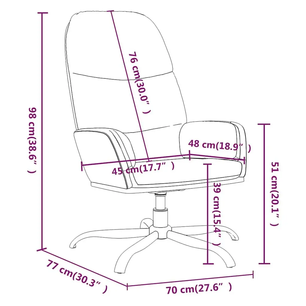 Arm Chair Swivel Recliner Grey Fabric Padded Seat Living Room