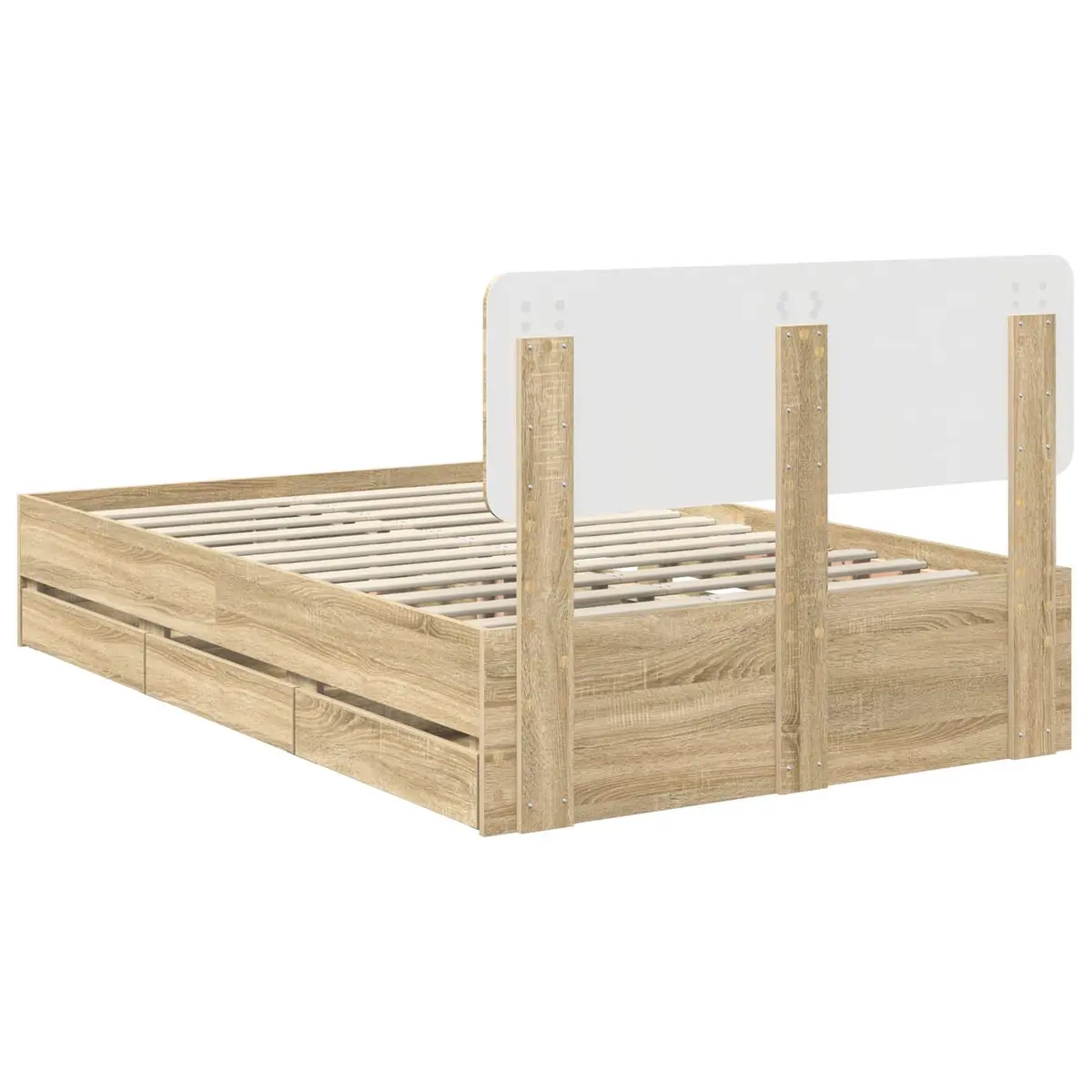 Bed Frame with Adjustable Headboard 135 x 190 cm