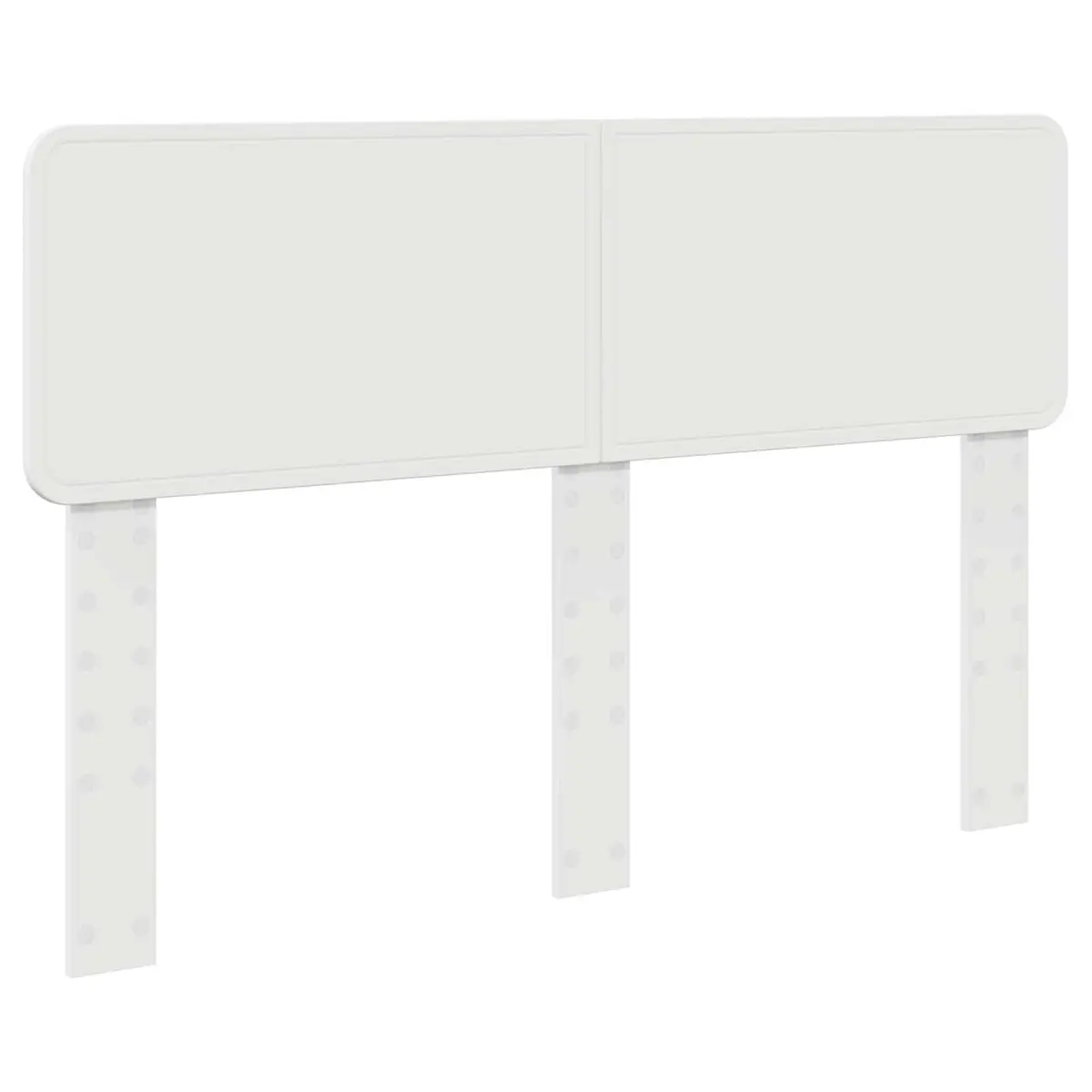 White Bed Frame with Headboard Storage Drawers 150 x 200 cm Engineered Wood
