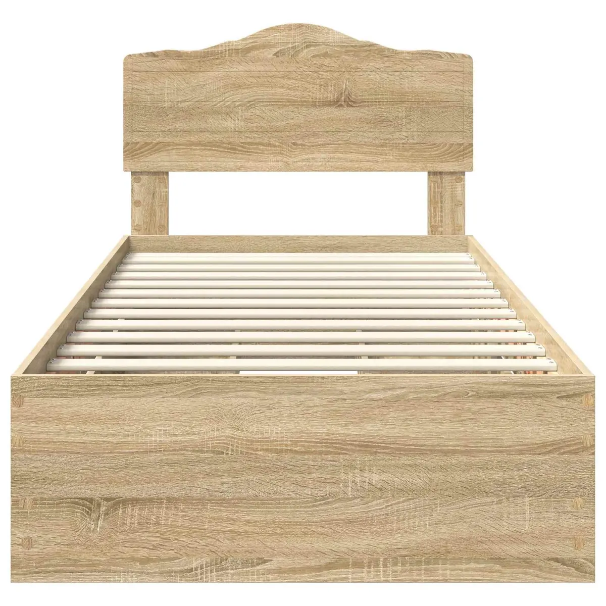 Bed Frame with Storage Drawer Modern 90 x 190 cm Sonoma Oak Engineered Wood