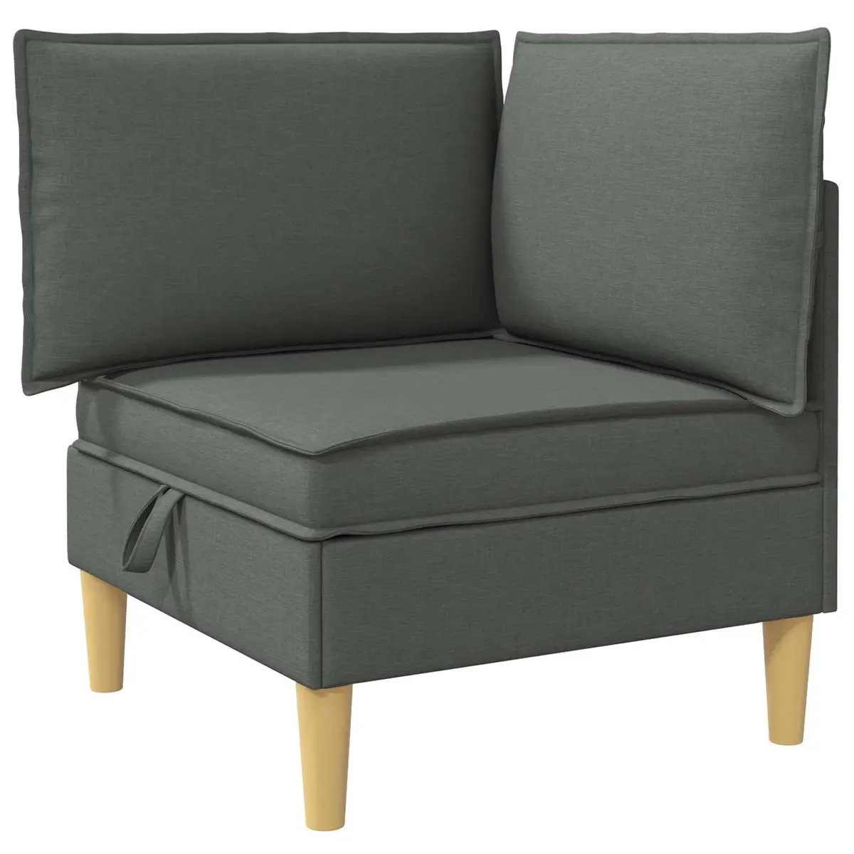 Modular Sofa Set Storage 4 Pieces Grey Fabric Living Room Sectional
