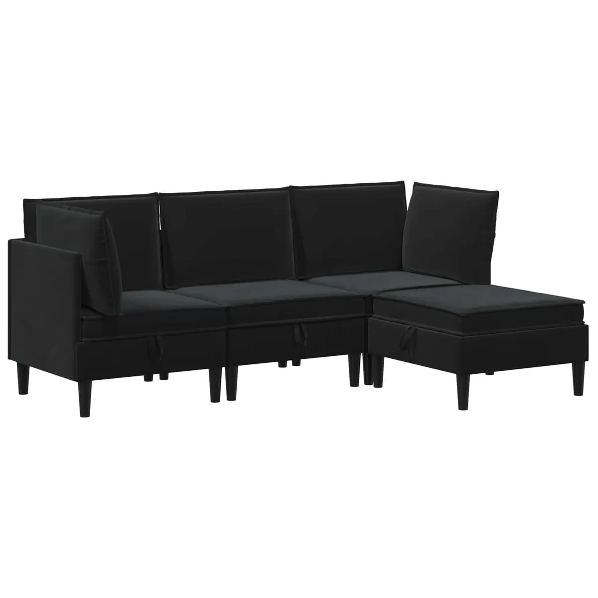 4-Piece Velvet Sofa Set