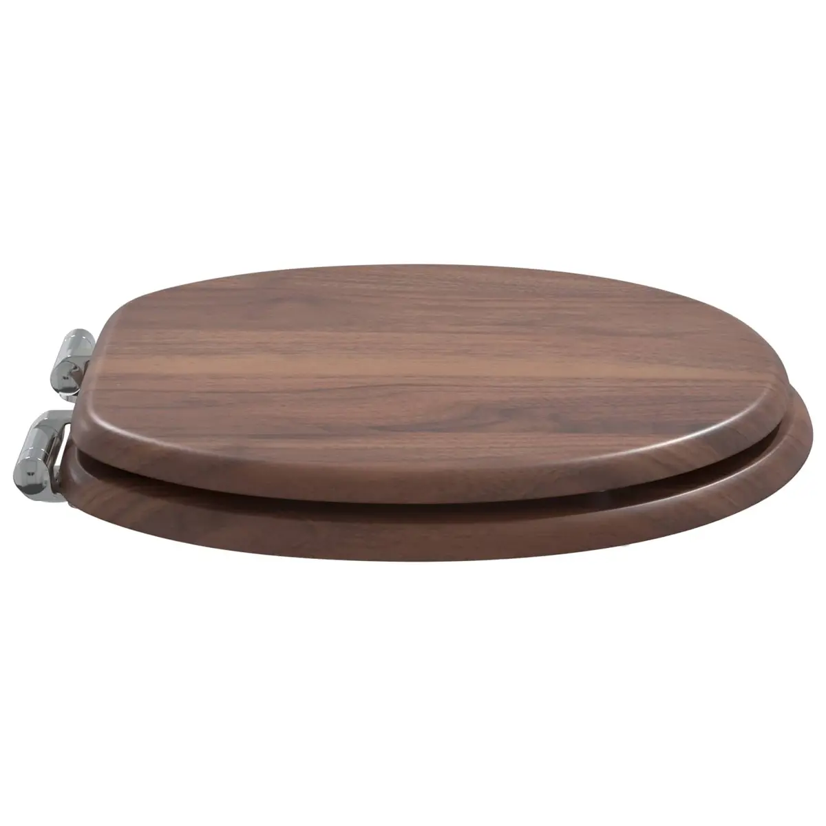 Soft-Close Toilet Seat Brown 44x38cm MDF Quiet Close 2 Pack