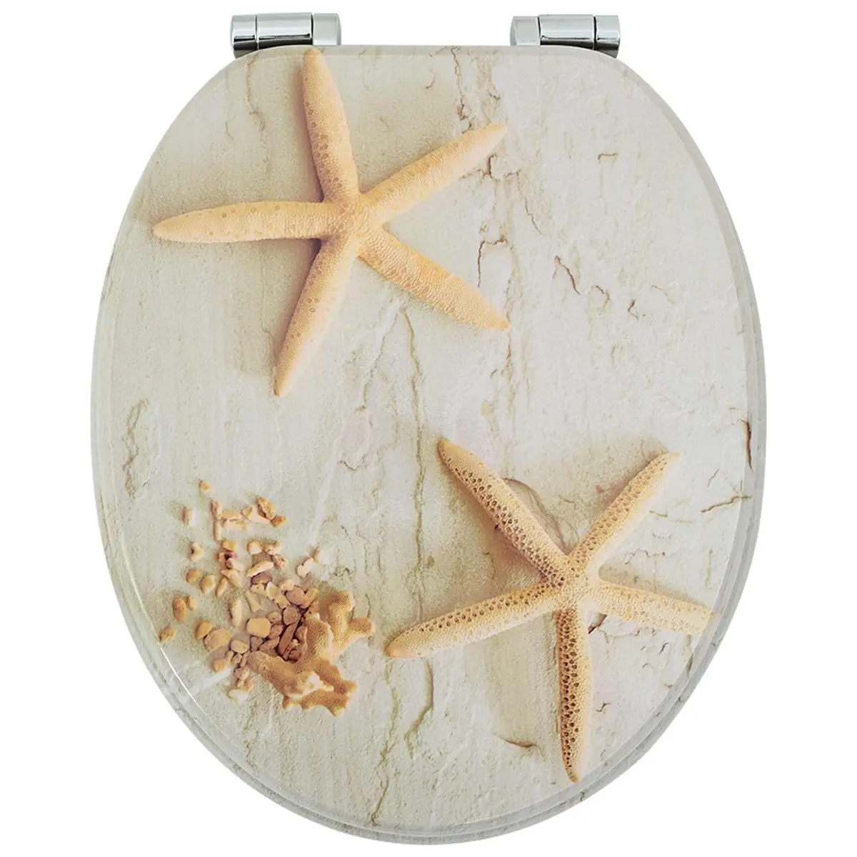 Toilet Seat Soft-Close 44x38cm Yellow White 2 Pack Modern Bathroom Fixture Easy Install