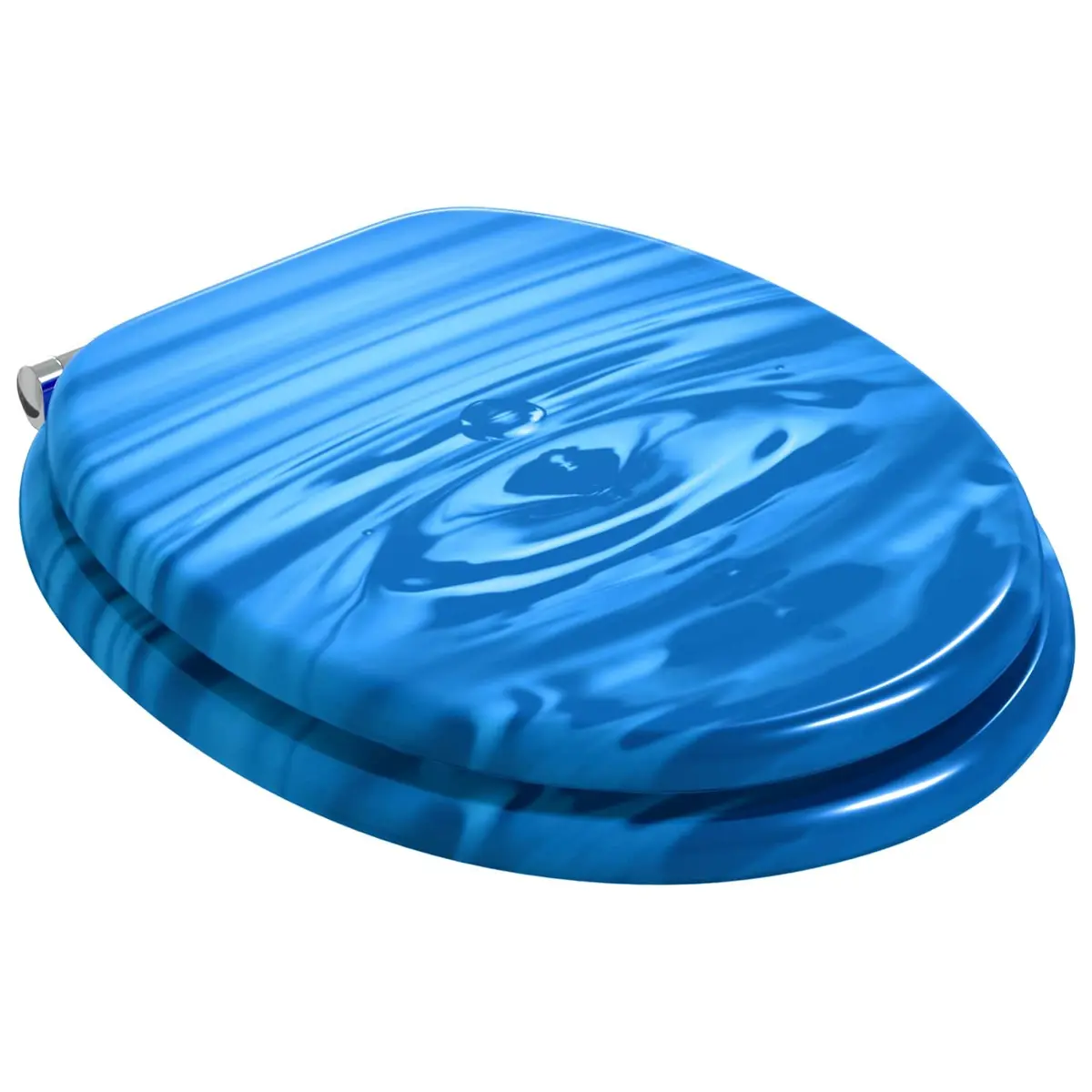 Soft-Close Toilet Seat 2 Pack Standard Fixing Blue MDF Board