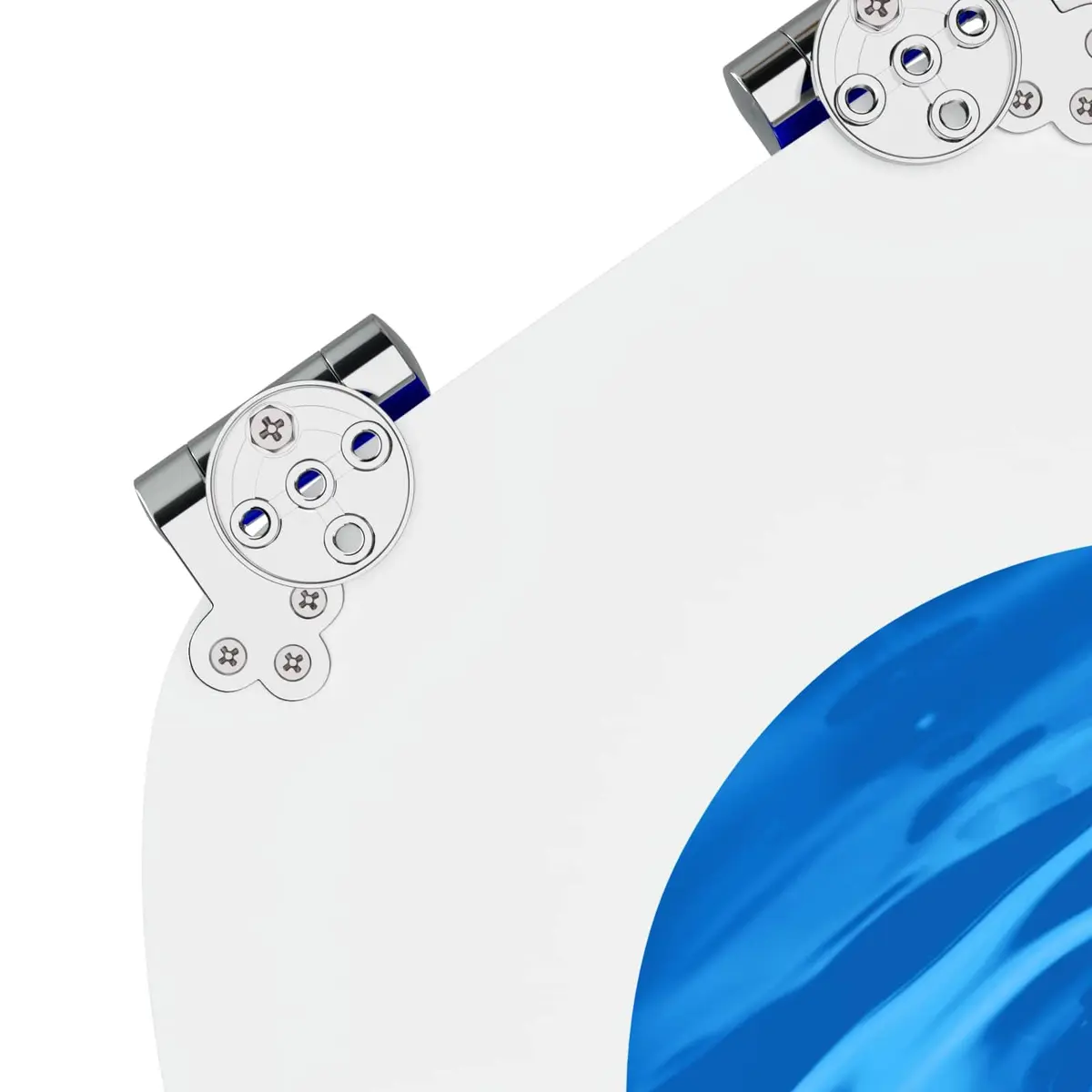 Soft-Close Toilet Seat 2 Pack Standard Fixing Blue MDF Board