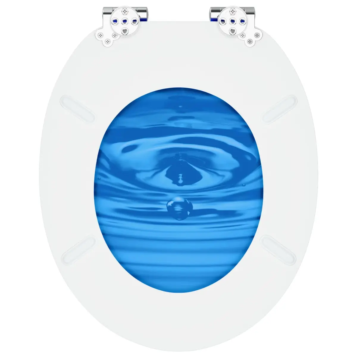 Soft-Close Toilet Seat 2 Pack Standard Fixing Blue MDF Board