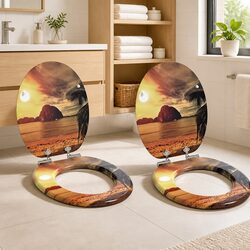 Reliable Orange Soft-Close Toilet Seat 44 x 38 cm