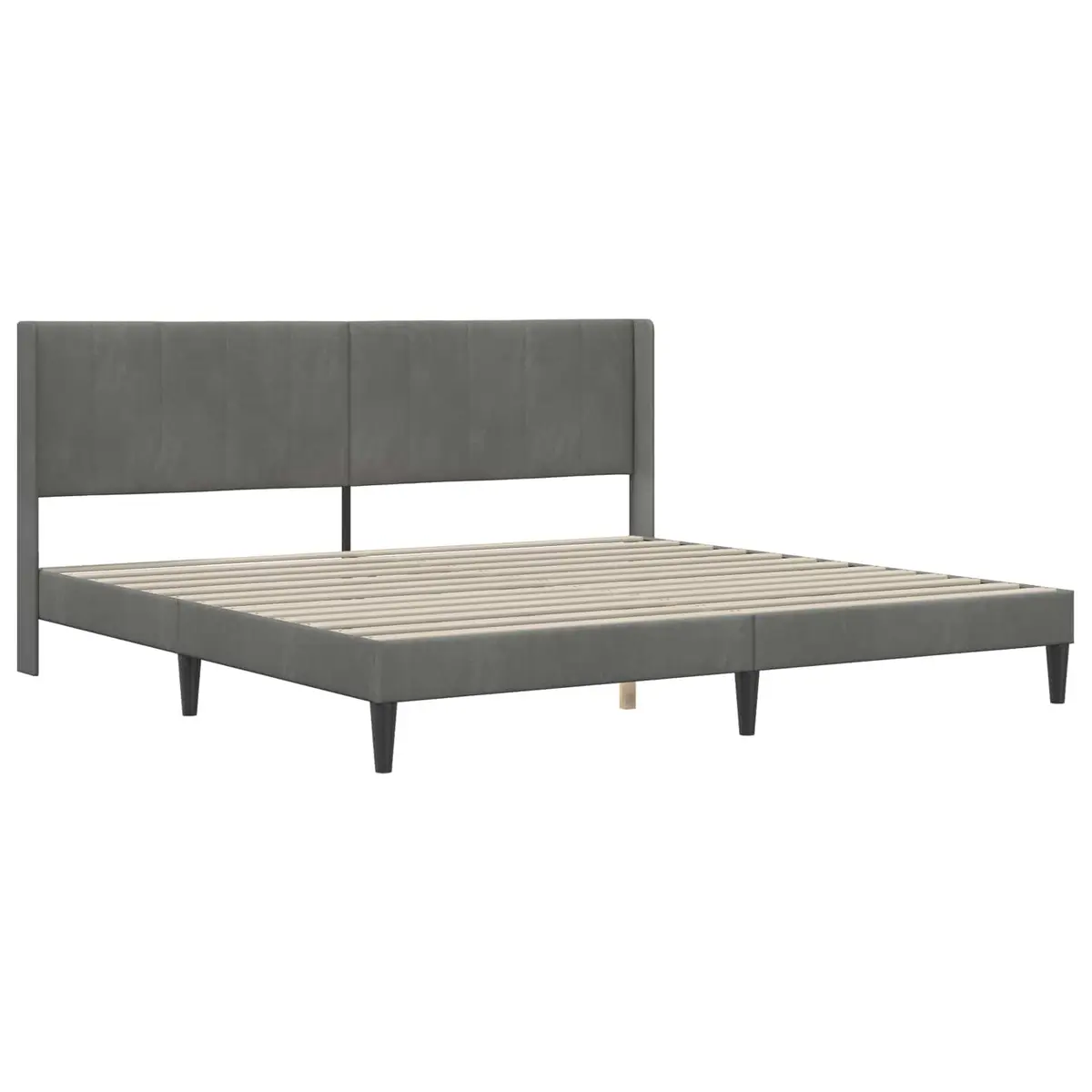 Bed Frame with Velvet Headboard
