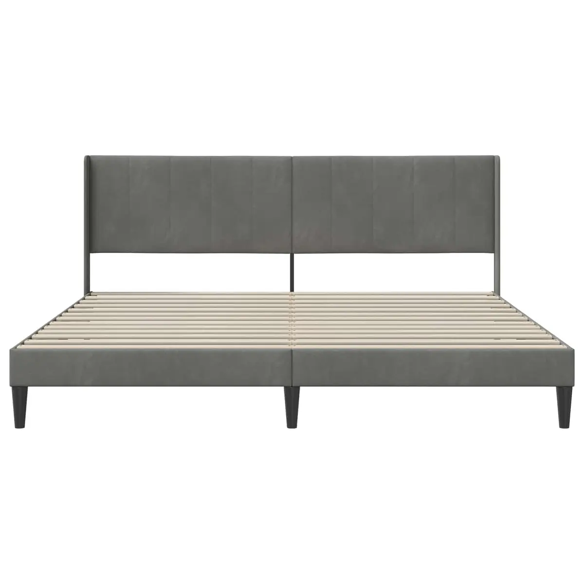 Bed Frame with Velvet Headboard