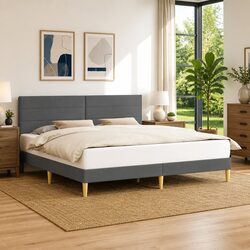 Practical and Reliable Dark Grey Bed Frame for Your Bedroom