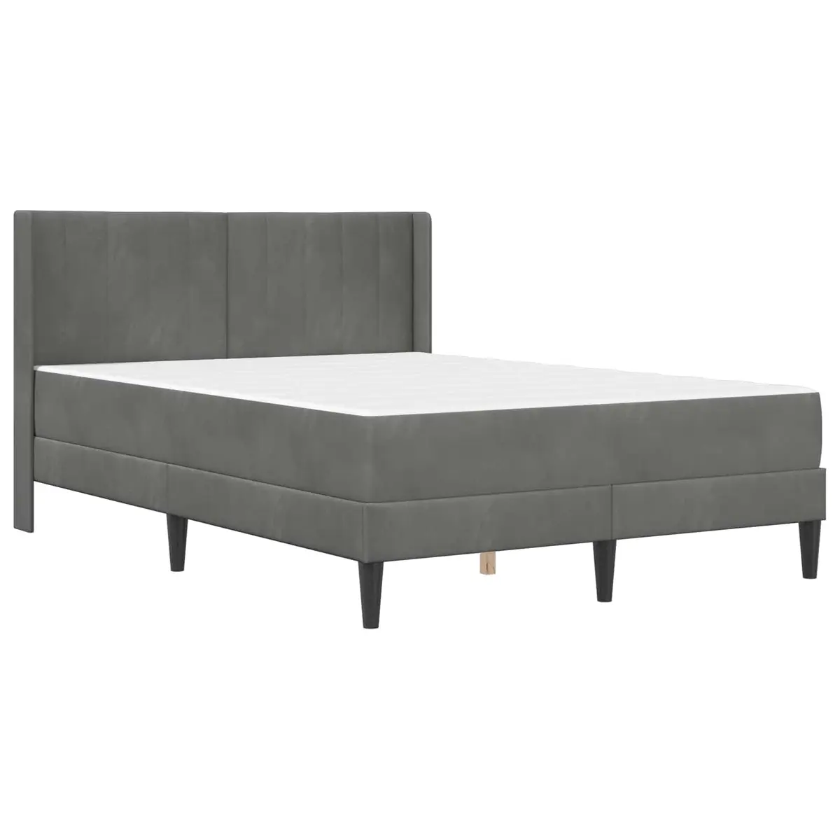 Dark Grey Bed Frame and Mattress Set