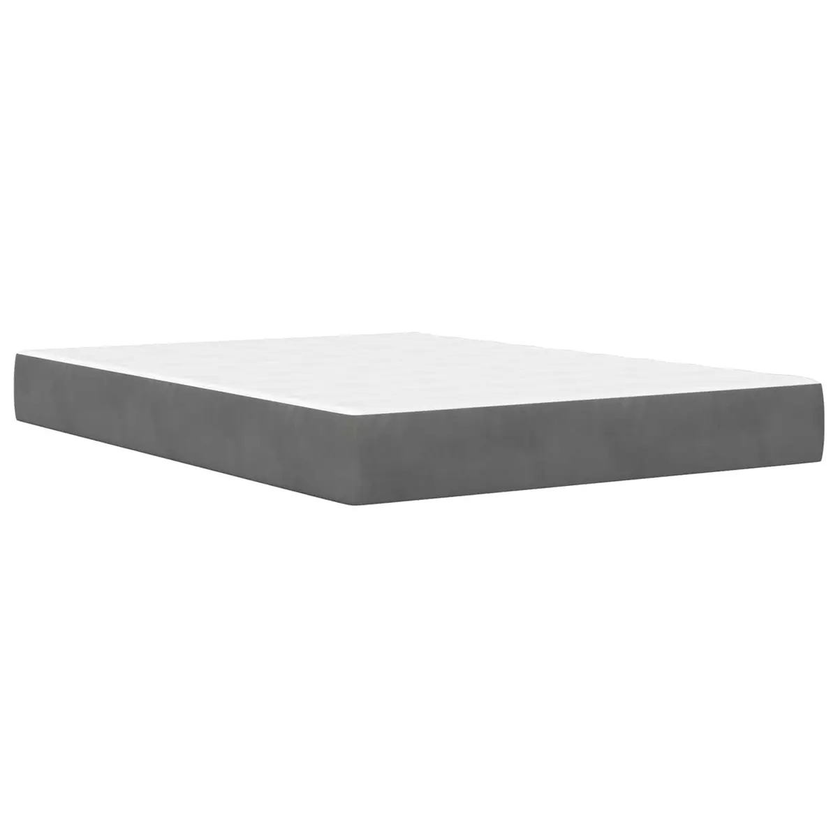 Dark Grey Bed Frame and Mattress Set