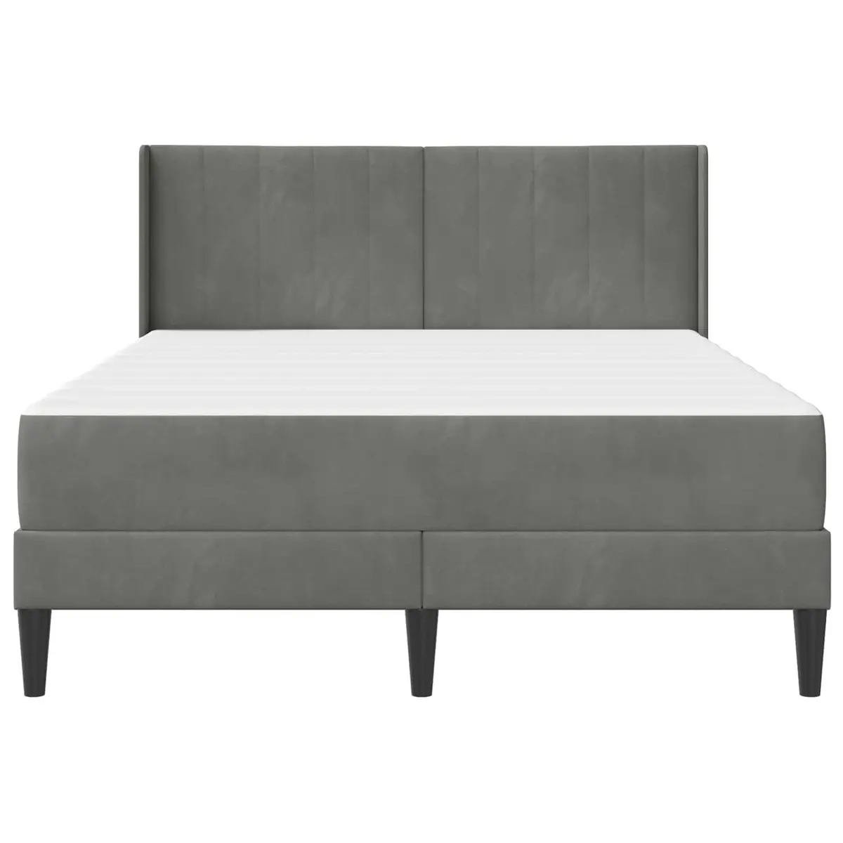 Dark Grey Bed Frame and Mattress Set