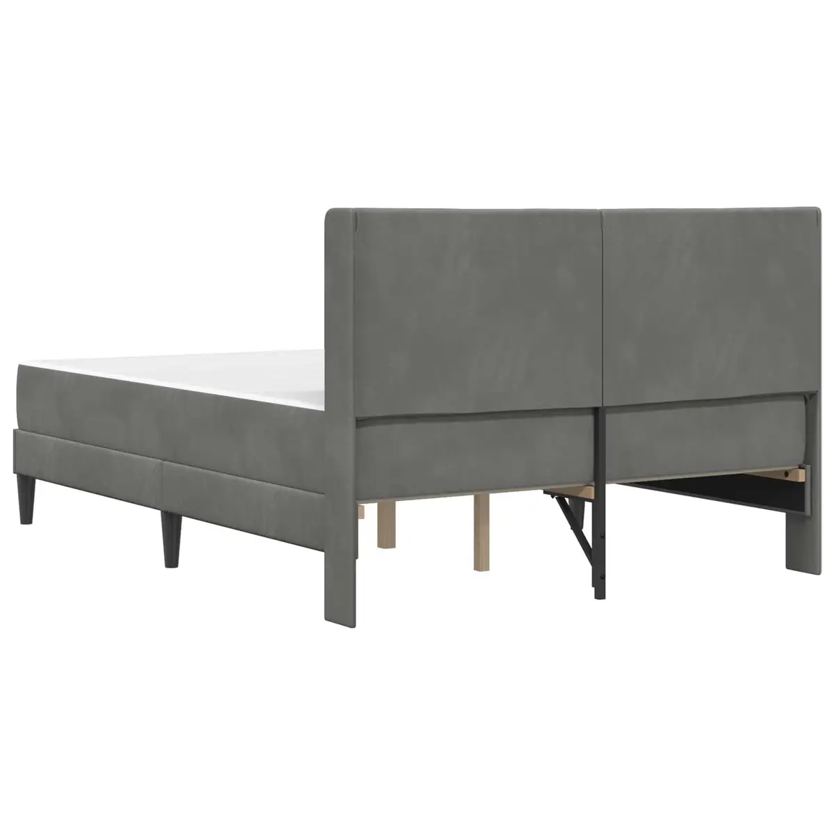 Dark Grey Bed Frame and Mattress Set
