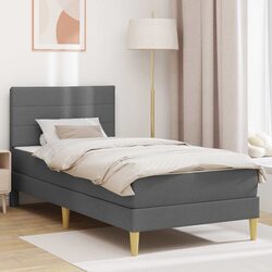 Comfortable and Practical Bed Frame with Mattress in Grey