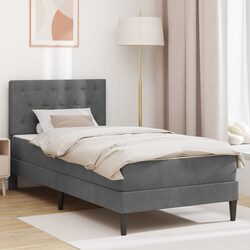 Reliable Bed Frame with Velvet Headboard and Storage
