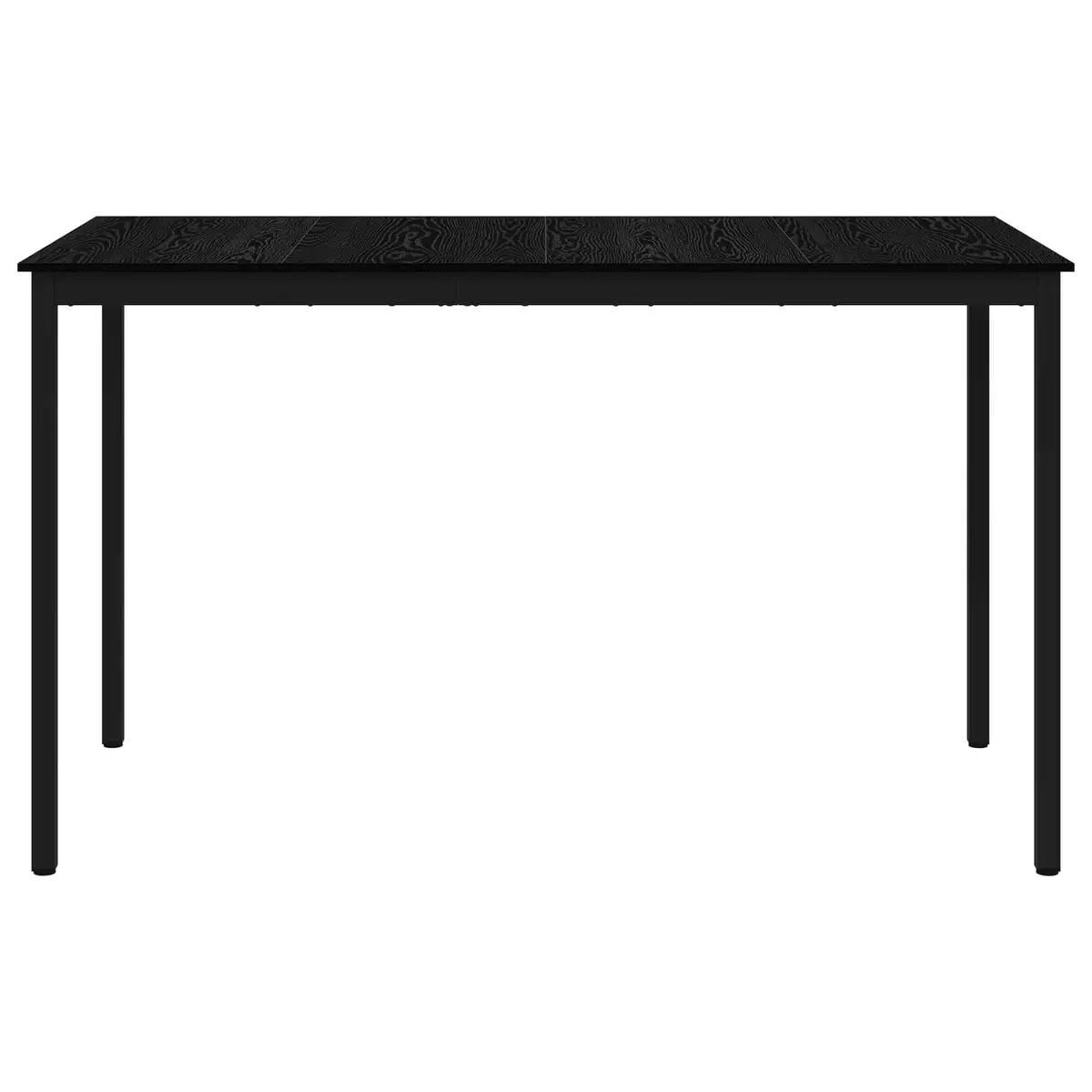 Standing Bar Table Rectangular Kitchen Dining Room Engineered Wood Black Modern