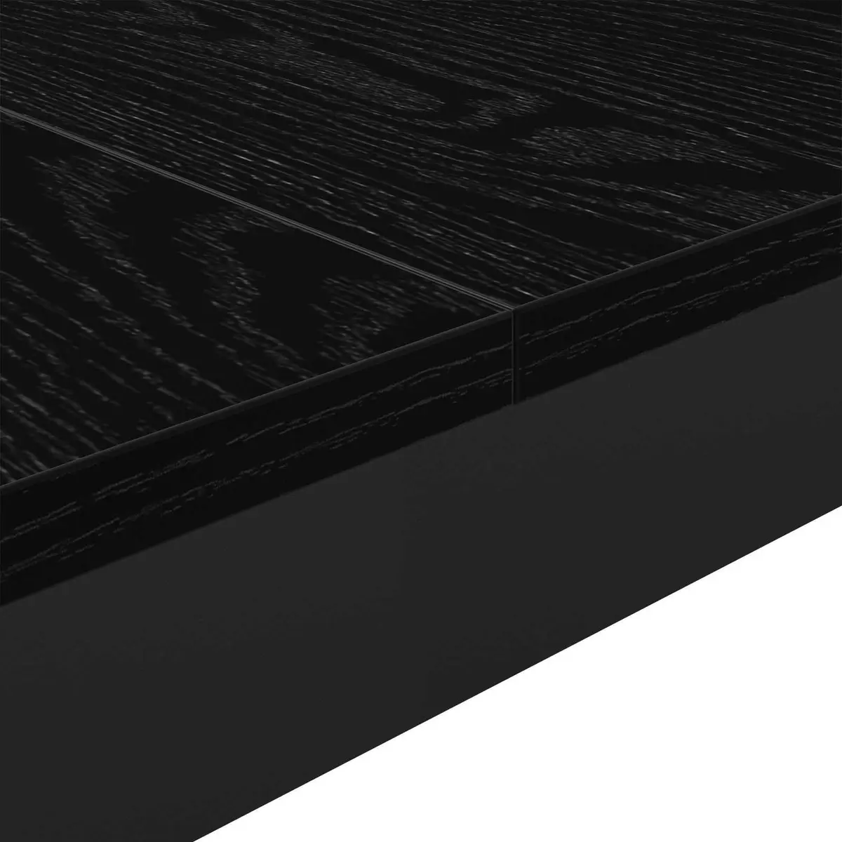 Standing Bar Table Rectangular Kitchen Dining Room Engineered Wood Black Modern