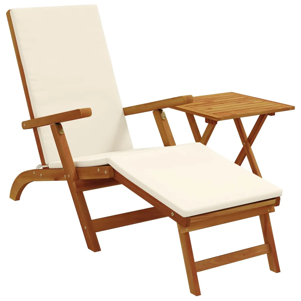 Sun Lounger Folding Reclining Chair Outdoor Garden Patio Pool 2 Piece Brown