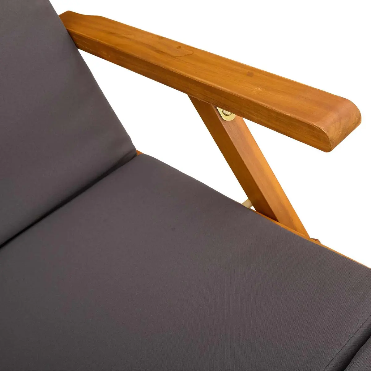 Sun Lounger Adjustable Reclining Folding Outdoor Garden Patio Lounge Chair Brown 2 Piece