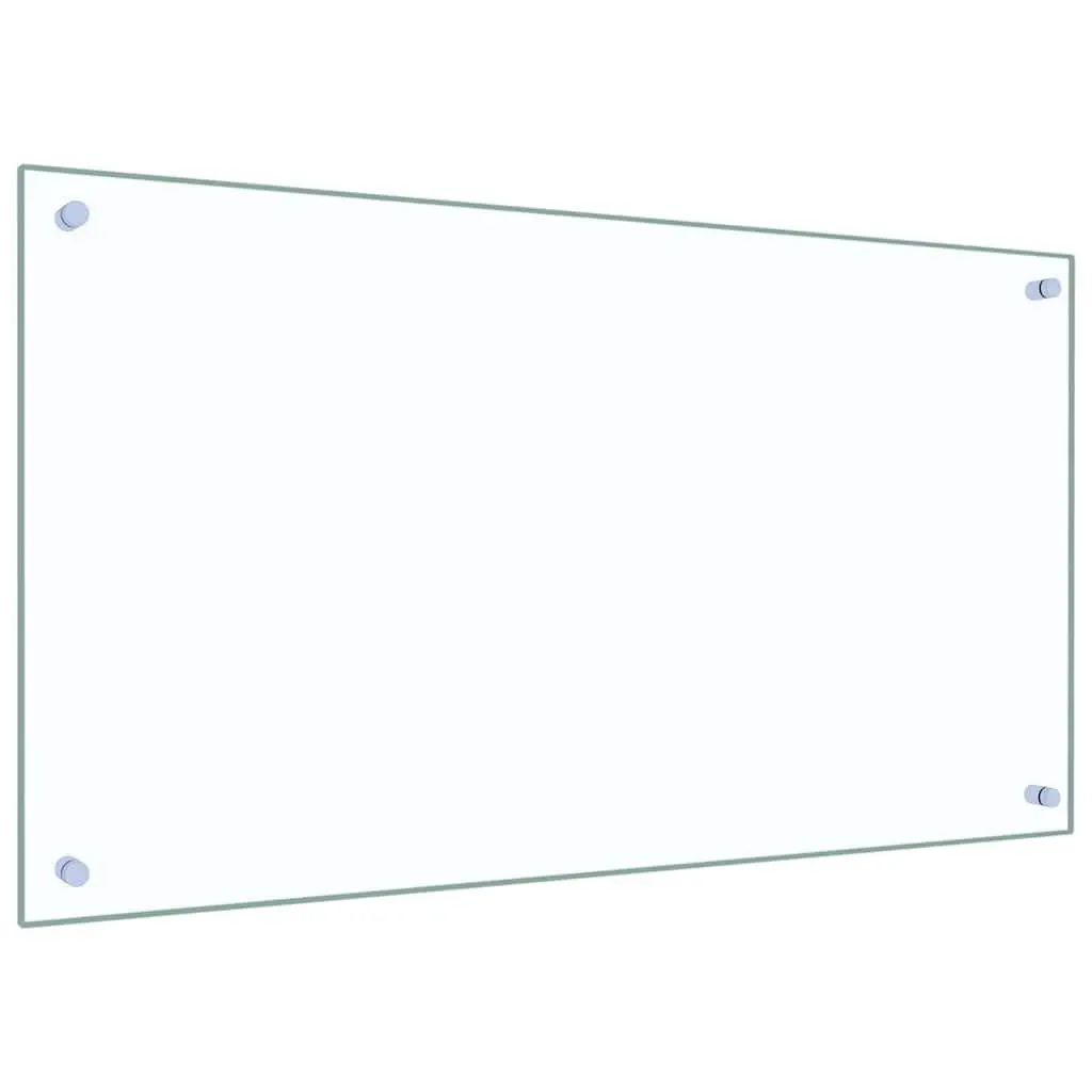 Kitchen Backsplash Transparent Tempered Glass 90 x 50 cm 2 pcs Splashback Panel