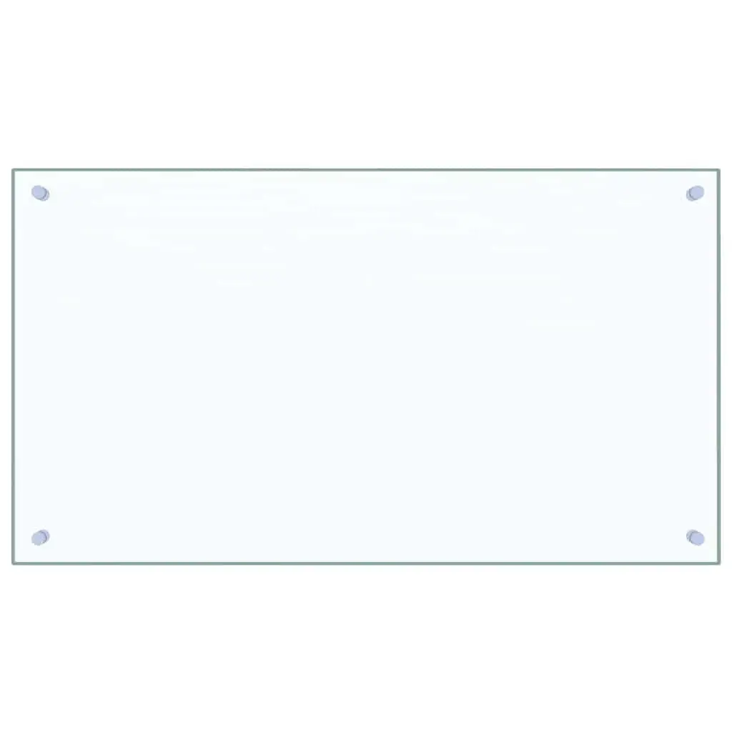 Kitchen Backsplash Transparent Tempered Glass 90 x 50 cm 2 pcs Splashback Panel