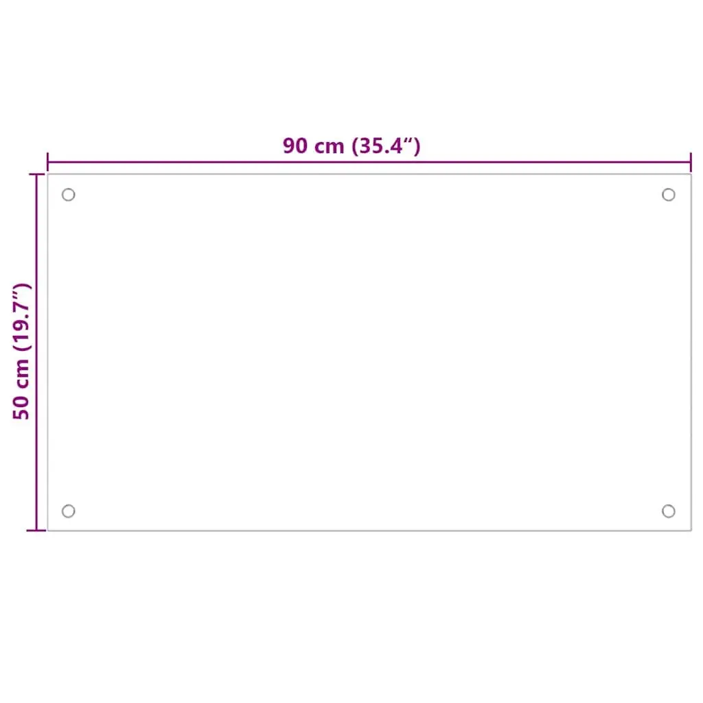 Kitchen Backsplash Transparent Tempered Glass 90 x 50 cm 2 pcs Splashback Panel