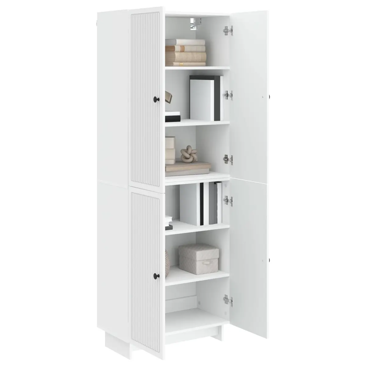 Cabinet Set 2 pcs Storage Furniture 66 x 34.5 x 90 cm White