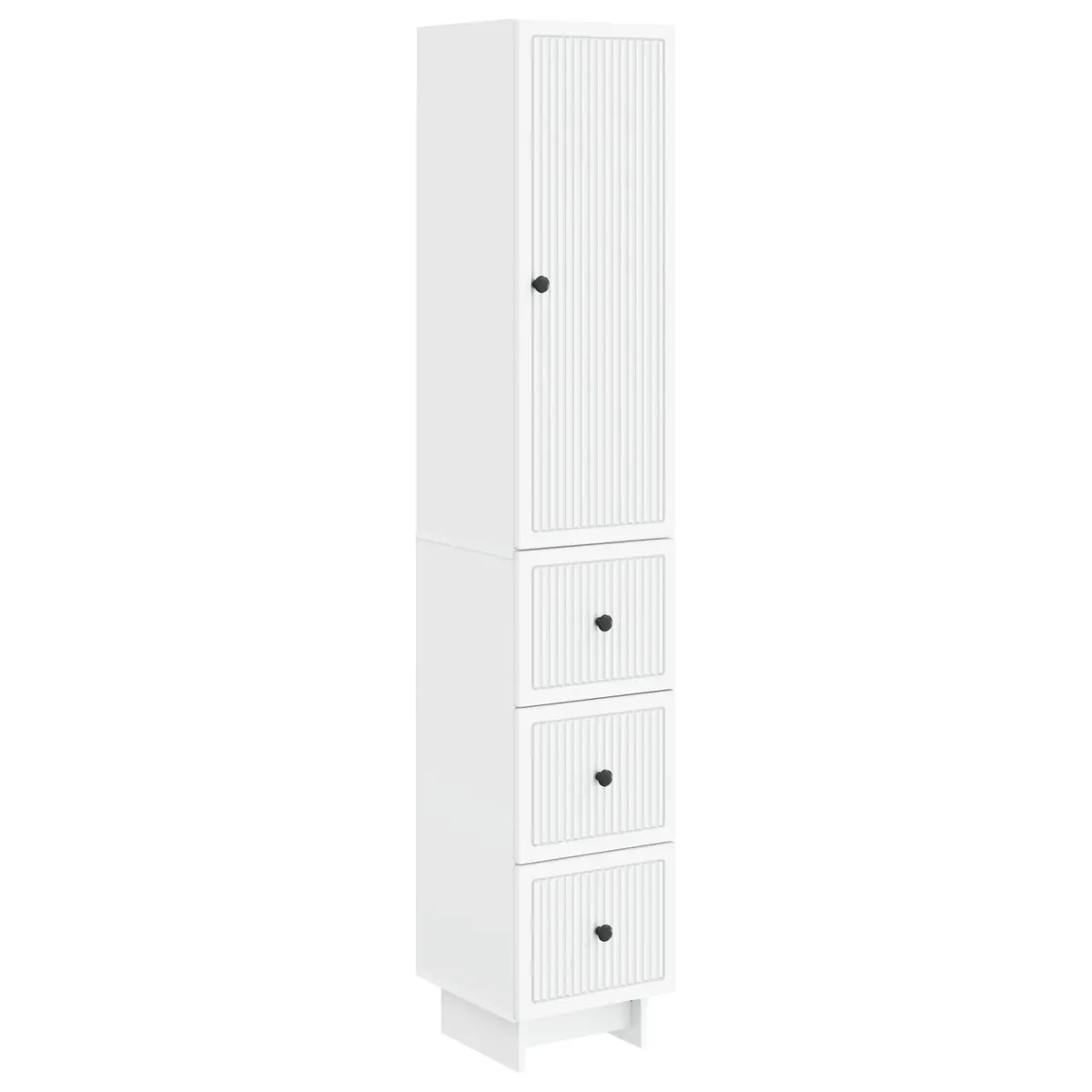 Cabinet Set 2 Pieces Storage Furniture Engineered Wood 33 x 34.5 x 90 cm White