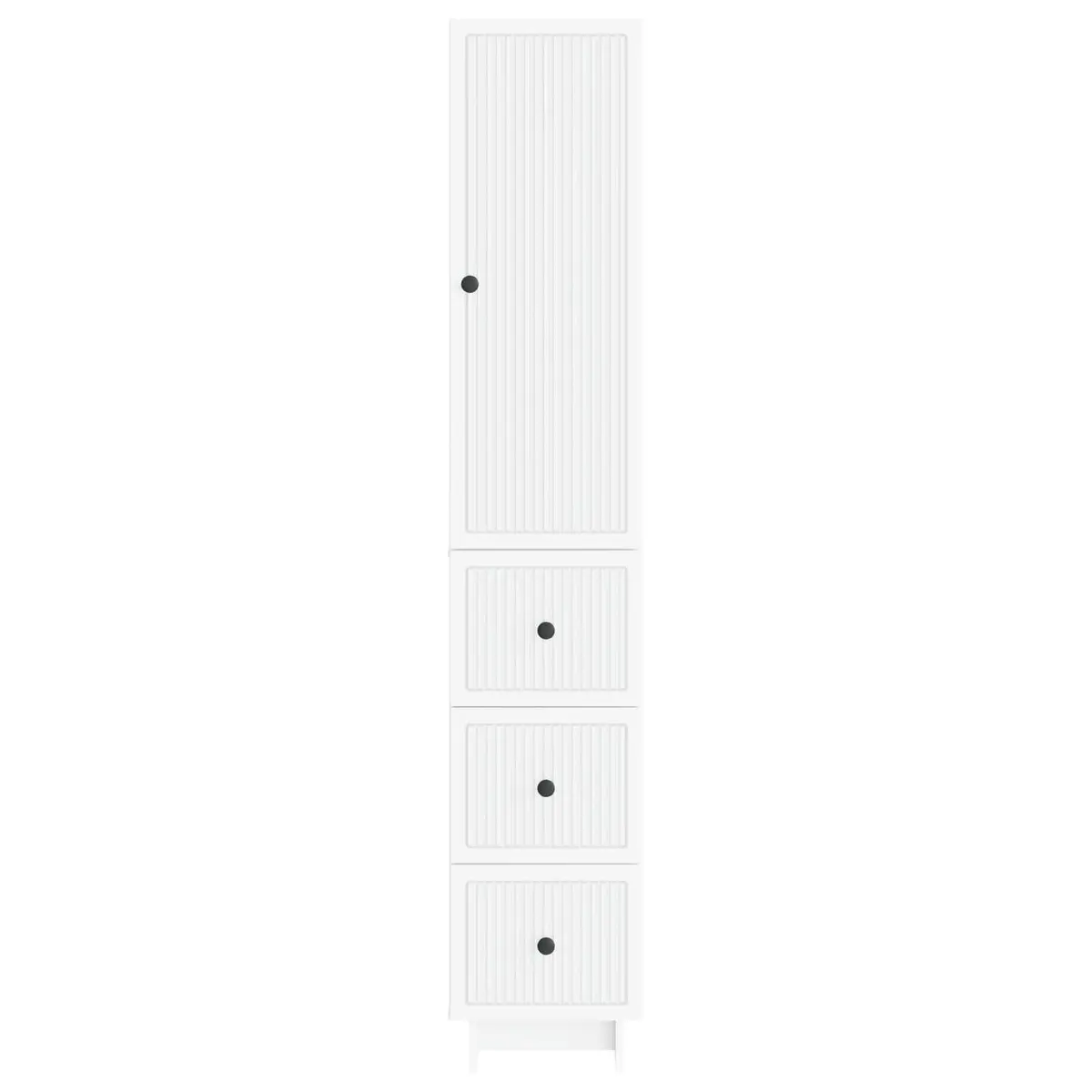 Cabinet Set 2 Pieces Storage Furniture Engineered Wood 33 x 34.5 x 90 cm White