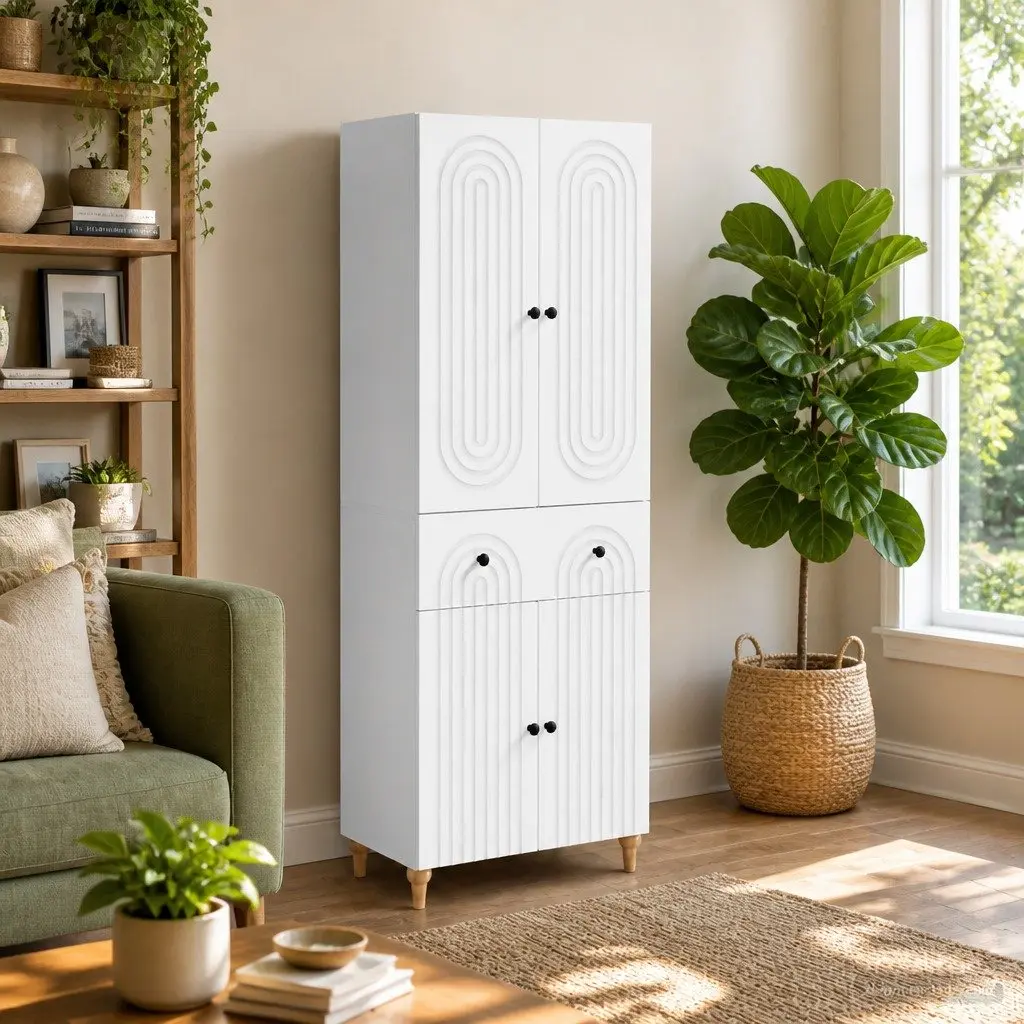 Cabinet Set Storage Furniture 66 x 34.5 x 90 cm Engineered Wood 2 Piece