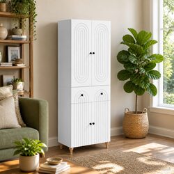 Reliable Cabinet Set - 2 Pieces of Engineered Wood