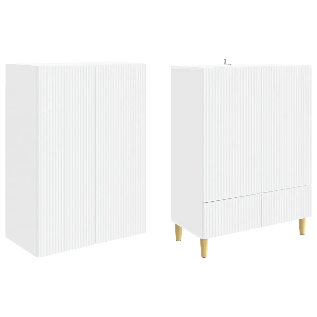 Engineered Wood Cabinet Set Storage Furniture 66x34.5x95cm
