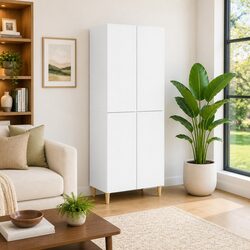 Practical 2-Piece Cabinet Set with Storage Solutions
